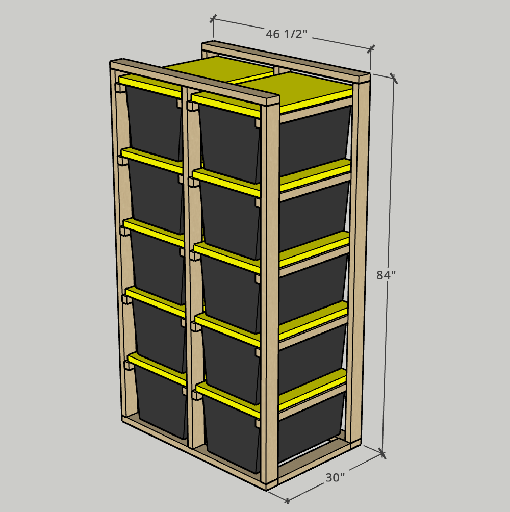 2x5 Horizontal Grid (10 Totes)