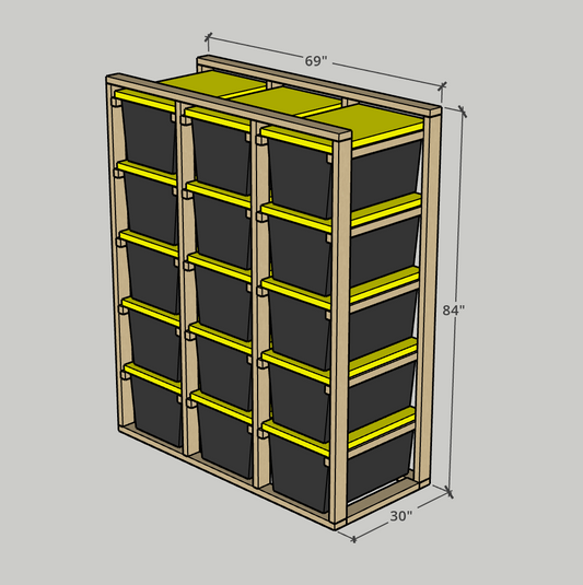 3x5 Horizontal Grid (15 Totes)