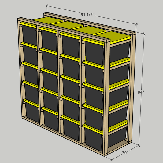 4x5 Horizontal Grid (20 Totes)